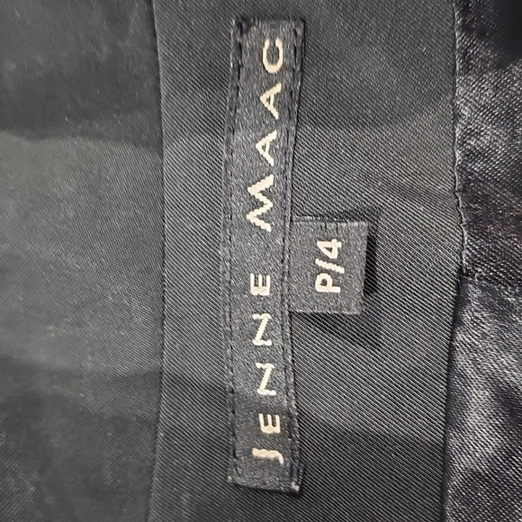 Vintage Jenne Maac duster length double breasted black jacket size 4P - Picture 6 of 7